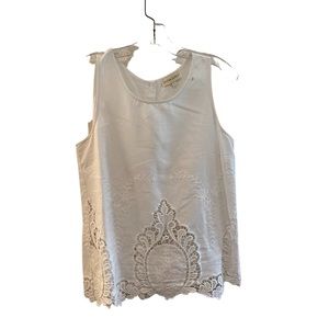 Cynthia Rowley Embroidered Linen Top.